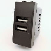 Doppia Presa Usb 2A 821N/Int-Lgt Ner