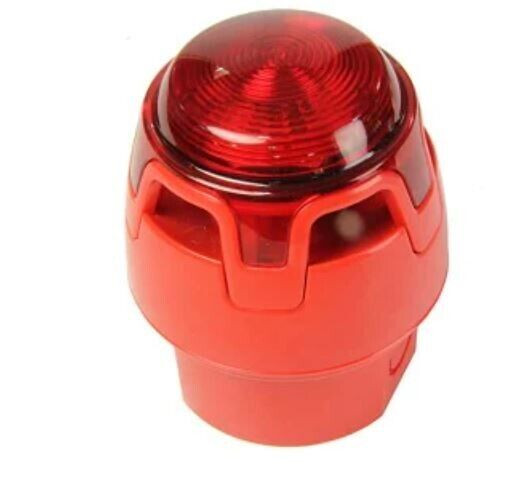 Sirena convenzionale rossa con lampeggiante LED rosso