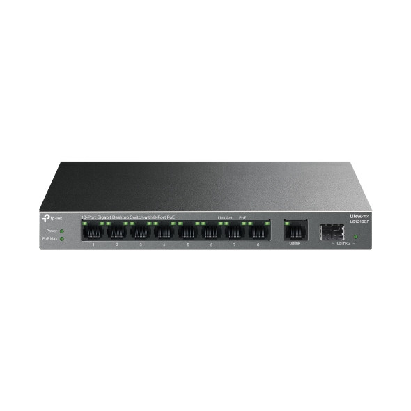 10-Port Gigabit Desktop Switch with  8-Port PoE+