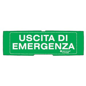 Pellicola in Policarbonato con la scritta 'USCITA DI EMERGENZA'