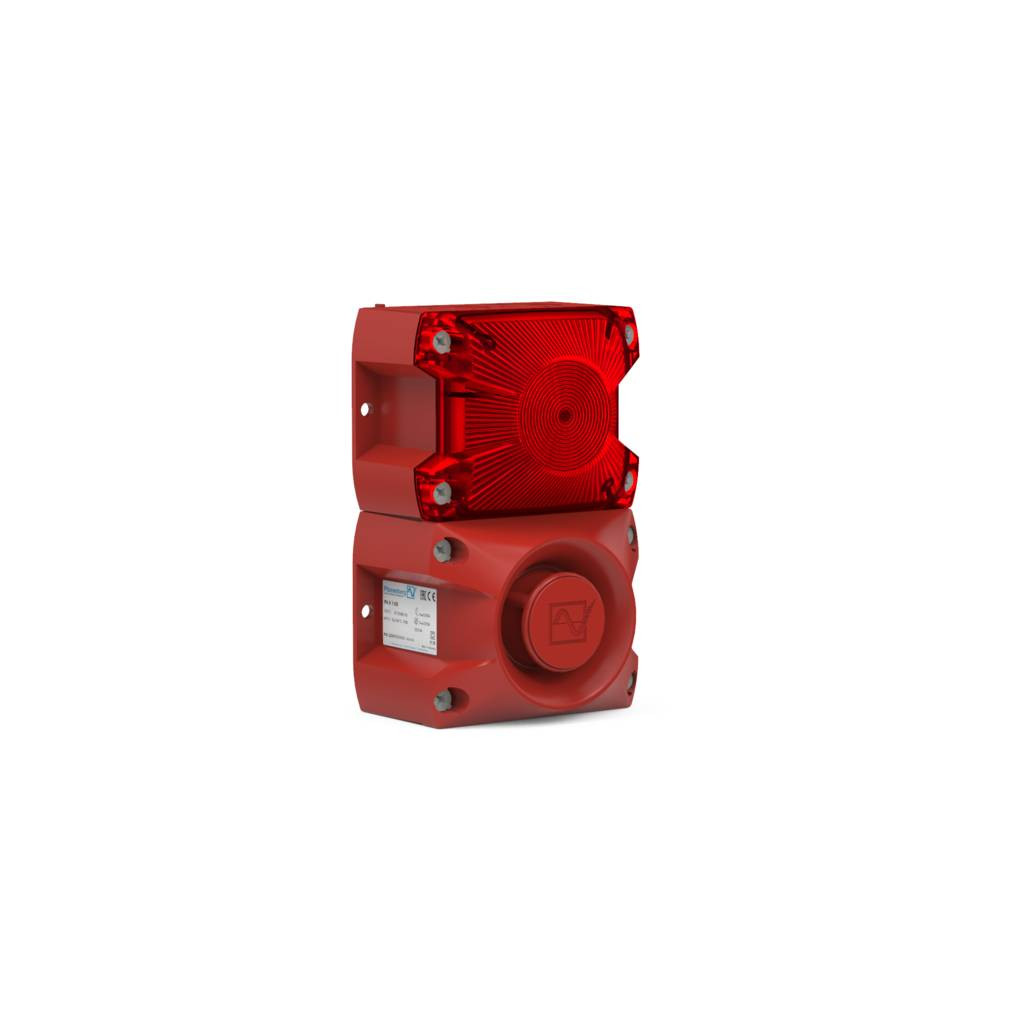 Segnalatore acustico e luce flash combinati. 24 DC. IP 66.