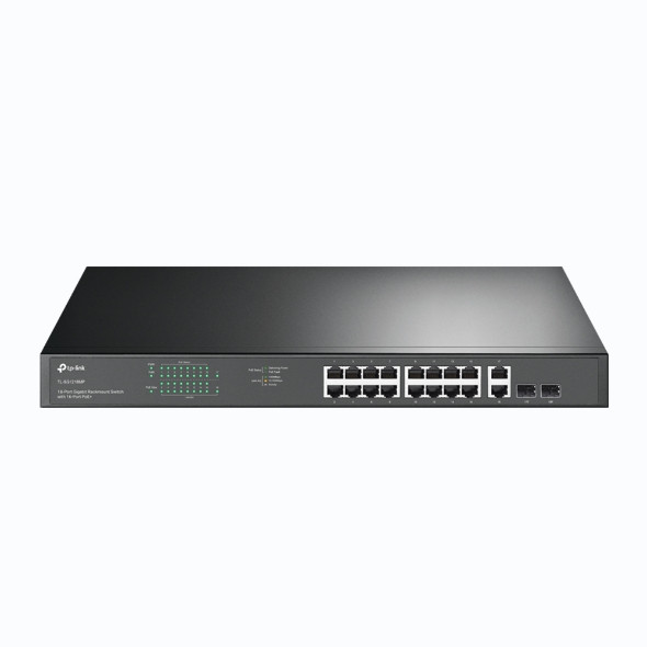 Switch Rackmount 18 Porte Gigabit LAN, di cui 16 PoE+, + 2 Slot SFP
