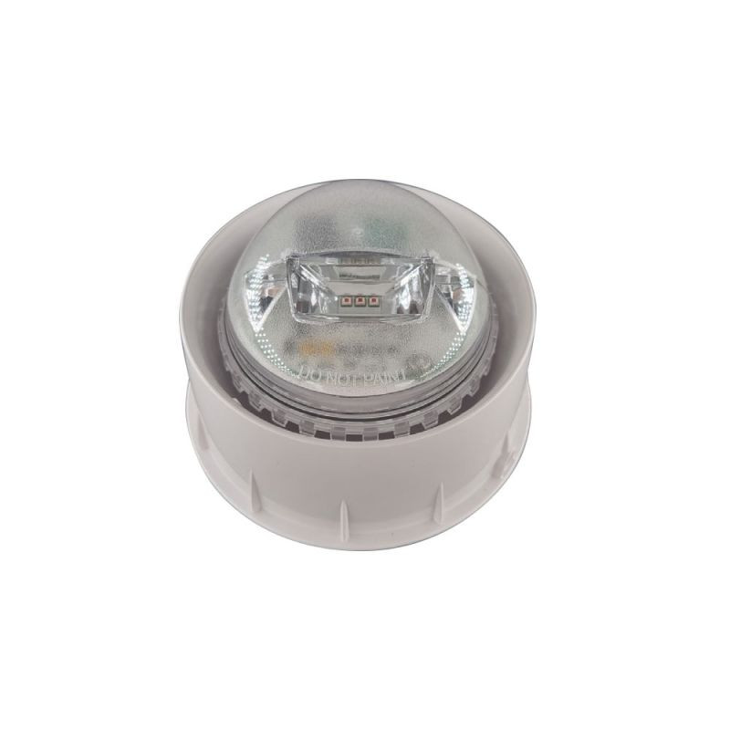 Lampeggiante con corpo bianco e led rosso
