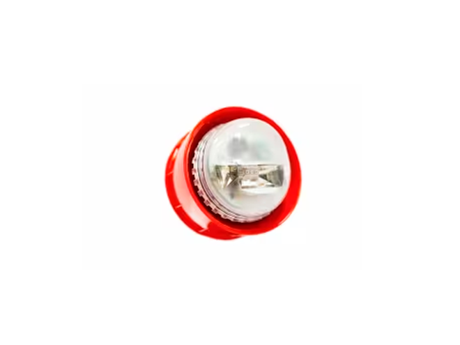 Lampeggiante con corpo rosso e led rosso