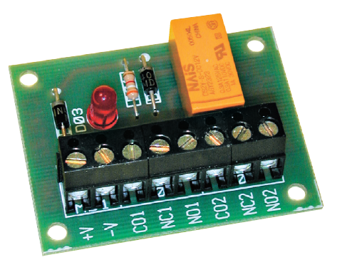 Scheda interfaccia relè 12V 1A con con relè a 2 scambi. MIN ORDINE 4 PZ