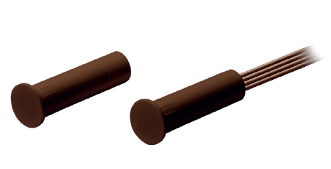 Contatto incasso in ABS marrone Ø7,5 superfici non ferrose MIN ORD.10 PZ