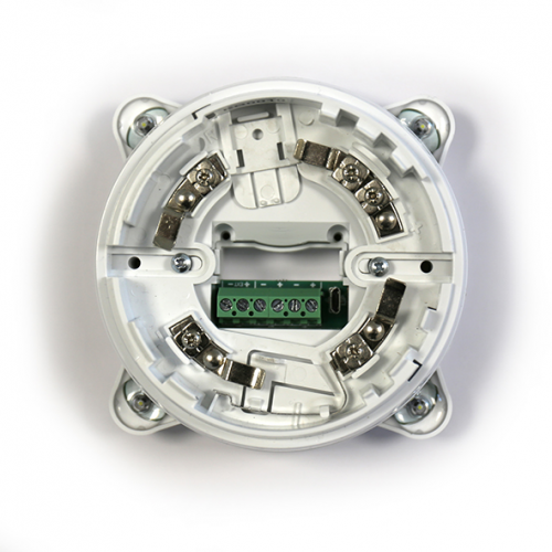 Segnalatore acustico autoindirizzato bianco, completo di base EB0010.