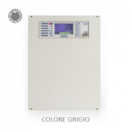 Centrale rivelazione incendio analogica indirizzata grigio scuro.