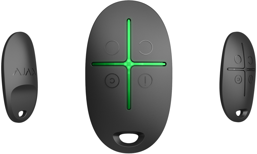 Telecomando wireless, bidirezionale con pulsante anti panico - NERO