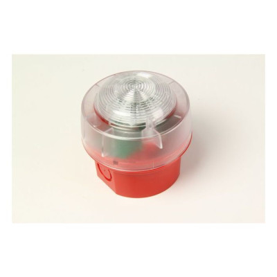 Lampeggiante convenzionale con LED bianco, completo di base