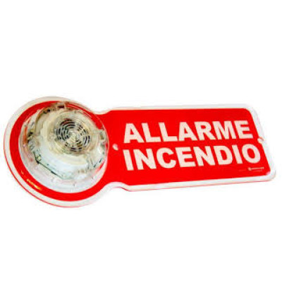 Cartello indicatore in Plexiglass per sirene.