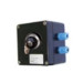 Cassetta di fine linea in GRP con selettore a chiave per test.