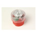 Lampeggiante convenzionale con LED rosso, completo di base alto profilo