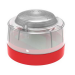 Lampeggiante convenzionale con LED bianco, completo di base standard.