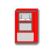 Centrale rivelazione incendio colore  rosso equipaggiata con 2 LOOP.